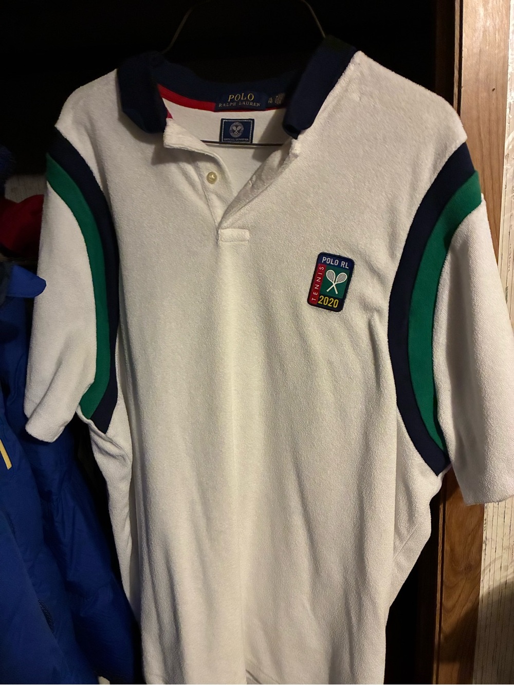 Polo by Ralph Lauren White Polo with Green & Navy Accents